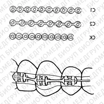 Цепочка эластичная С модули / Chain C Module C1 L Clear Medium 3.8мм