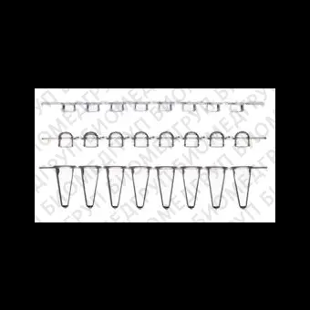 Пробирки для ПЦР в стрипах, 0,2 мл, 1х8, с ультра прозрачными плоскими крышками, низкий профиль, белые, полипропилен, 250 шт/уп., Thermo FS, AB1771