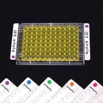 Пленка клейкая, прозрачная, для заклеивания планшетов для ИФА, нестерильная, с цветовой кодировкой сиреневый, SealPlate ColorTab, 100 шт./уп., Biologix, Китай, 610015