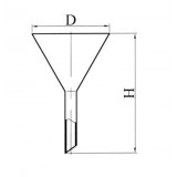 Воронка лабораторная, стекло, d 56 мм, h 80 мм, Россия, 278