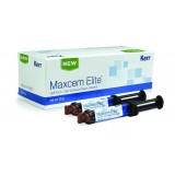 MaxCem Elite Refill, WHITE: композитный цемент двойного отверждения, цвет белый, 2 двойных шприца, 10 широких насадок, 10 внутриротовых.