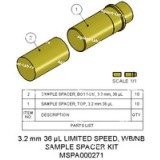 Набор спейсеров для образцов, 3,2 мм, 36 мкл, большой емкости; Содержит 10 комплектов нижних прокладок Torlon и 10 колпачков Torlon. Роторы высокой производительности имеют более тонкие стенки и ограниченную скорость вращения