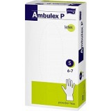 Перчатки медицинские латексные Ambulex P, смотровые, нестерильные, неопудренные, размер S, 100 шт.